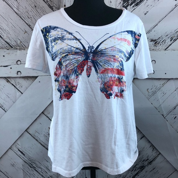 Time and Tru Tops - Free w bundle | Tru Tees | American flag butterfly